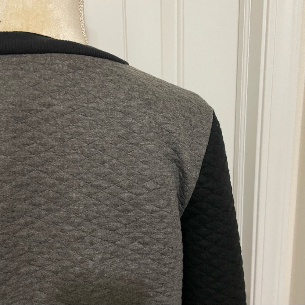 Sanctuary Quilted bomber jacket small black grey - Picture 5 of 6
